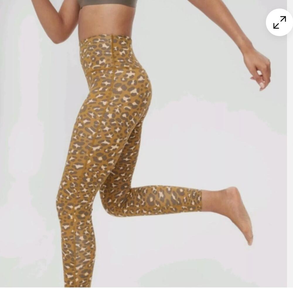 Aerie Offline Goals high rise 7/8 leggings leopard print sz L